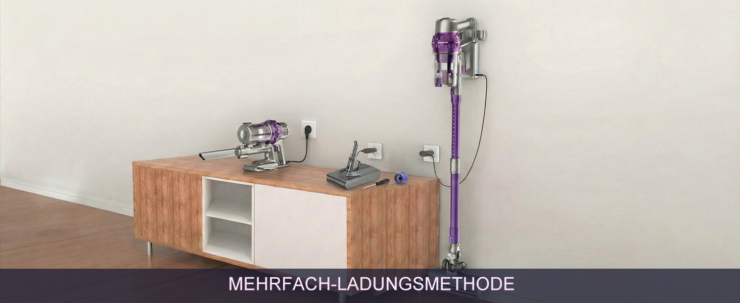 Акумулятор FLYLINKTECH 8.0Ah V8 для пилососів Dyson V8 Absolute/Animal/Fluffy/Motorhead SV10 з 2+1 фільтрами та 4 шурупами