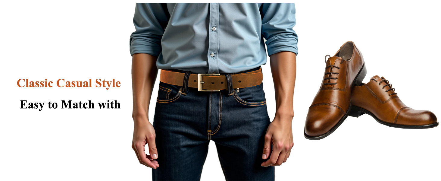 Чоловічий шкіряний ремінь BELTER 38 мм з подарунковою коробкою. Підходить для талії 32W-35W (довжина 105 см). Колір: коричневий