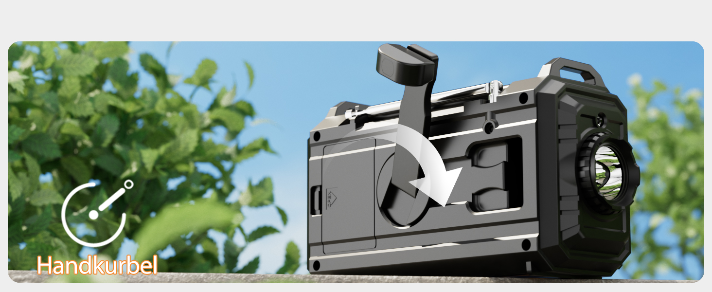 Радіостанція для будівельних майданчиків AM/FM/SW, радіо з ручним приводом та приймачем на весь світ, радіостанція для надзвичайних ситуацій з роз'ємом типу C, Powerbank/SOS-сигнал/Ліхтарик/Світло для читання/IPX4, портативне радіо для активного відпочинку, походів, кемпінгу, чорного кольору