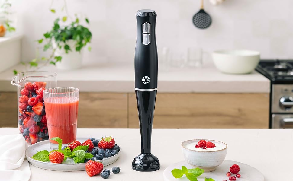 Стабілізатор MasterChef Edelstahl 3 в 1: блендер, міксер, пінозбивач. 400W, 2 швидкості, для кухні, миється в посудомийній машині
