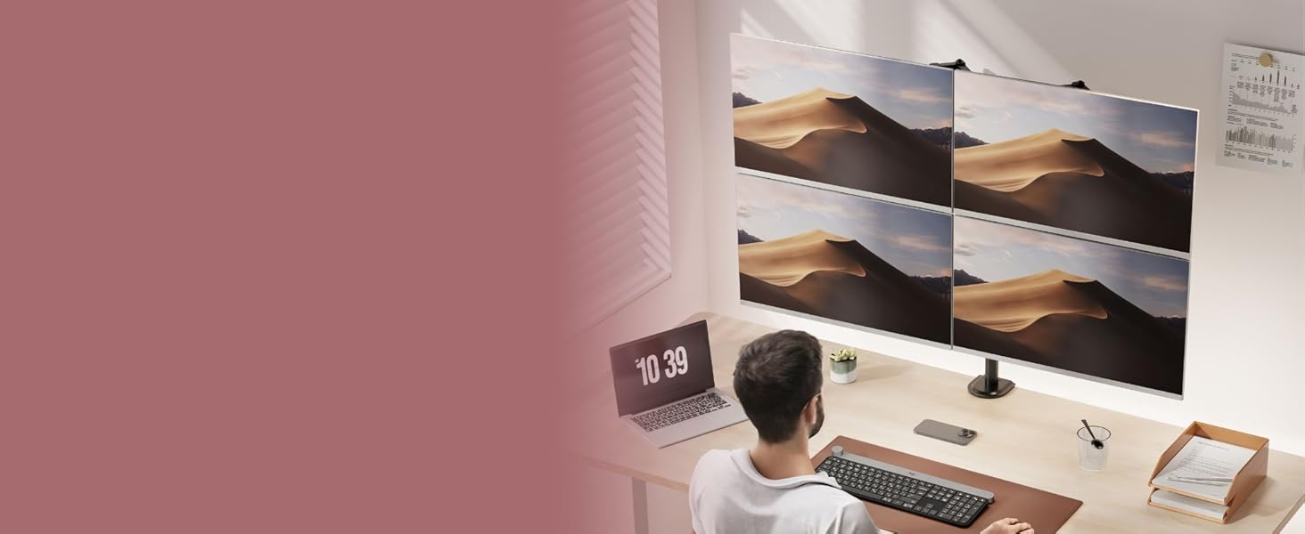 Кріплення для моніторів VonHaus на 4 монітори (13-32