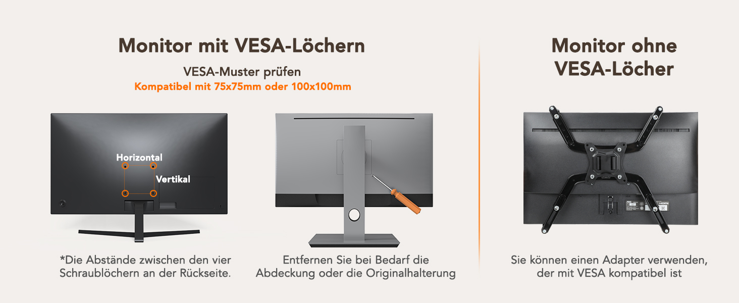 Кріплення для монітора ErGear: регульована підставка для моніторів 13-32 дюймів, до 9 кг, VESA 75x75/100x100 мм