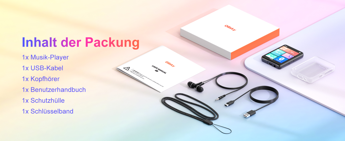 MP3-плеєр Oilsky 128GB Bluetooth 5.4 з екраном 2.4