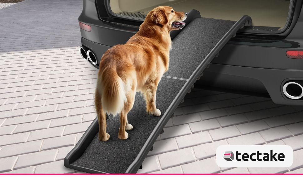 Рампа для собак Tectake®: складна, неслизька, до 90 кг, захист багажника, для авто, ліжка, дивану та сходів
