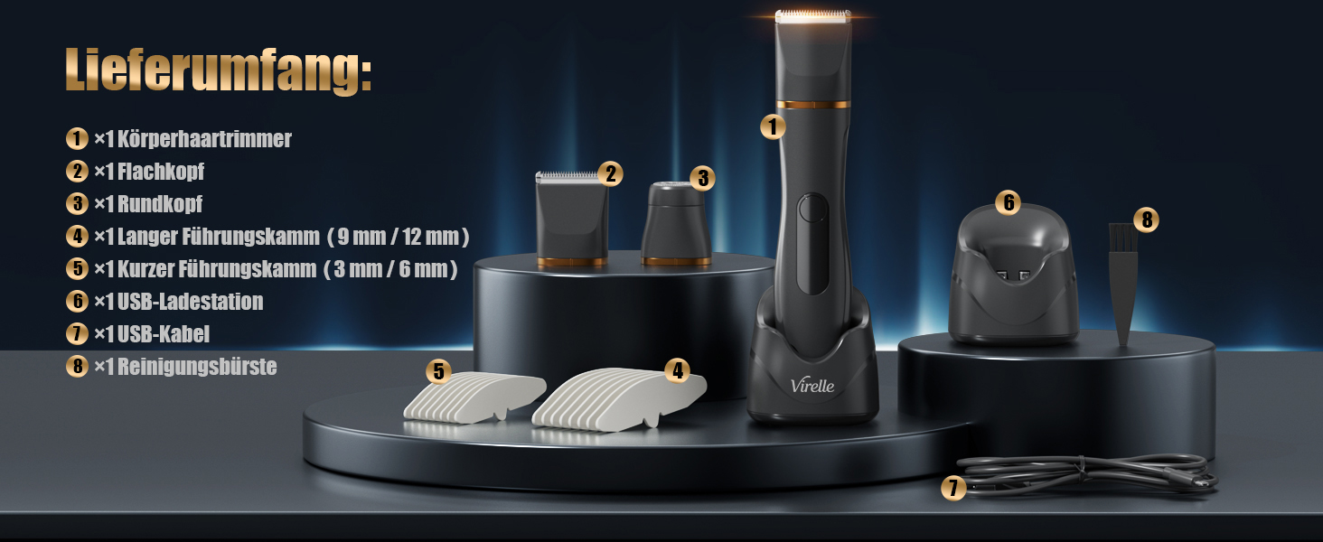 Електричний жіночий епілятор 2-в-1 для тіла та бікіні, вологостійкий, чорний