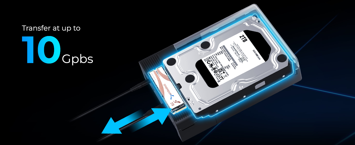 Док-станція Sabrent для HDD/SSD 2.5/3.5