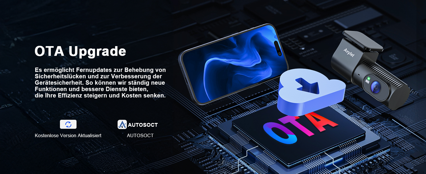 Відеореєстратор Avylet 4K+1080P з двома камерами (передня та задня), Wi-Fi, GPS, IPS дисплеєм, паркувальною функцією, Super Night Vision, WDR, 170° кутом огляду, G-сенсором, підтримка карт пам'яті до 256GB