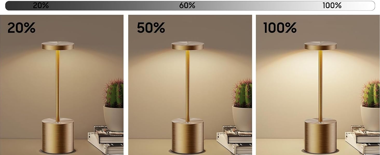 Бездротова LED-лампа SLSMD на акумуляторі 5000mAh, регульована яскравість, металевий корпус, USB-зарядка, для дому та вулиці, чорний (2 шт.)