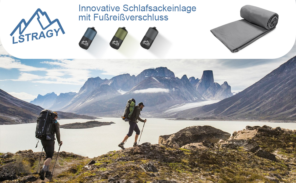 Спальний мішок туристичний 2в1 з мікрофібри, 220x95 см, для походів, хостелів та гірських притулків, зелений (сірий)