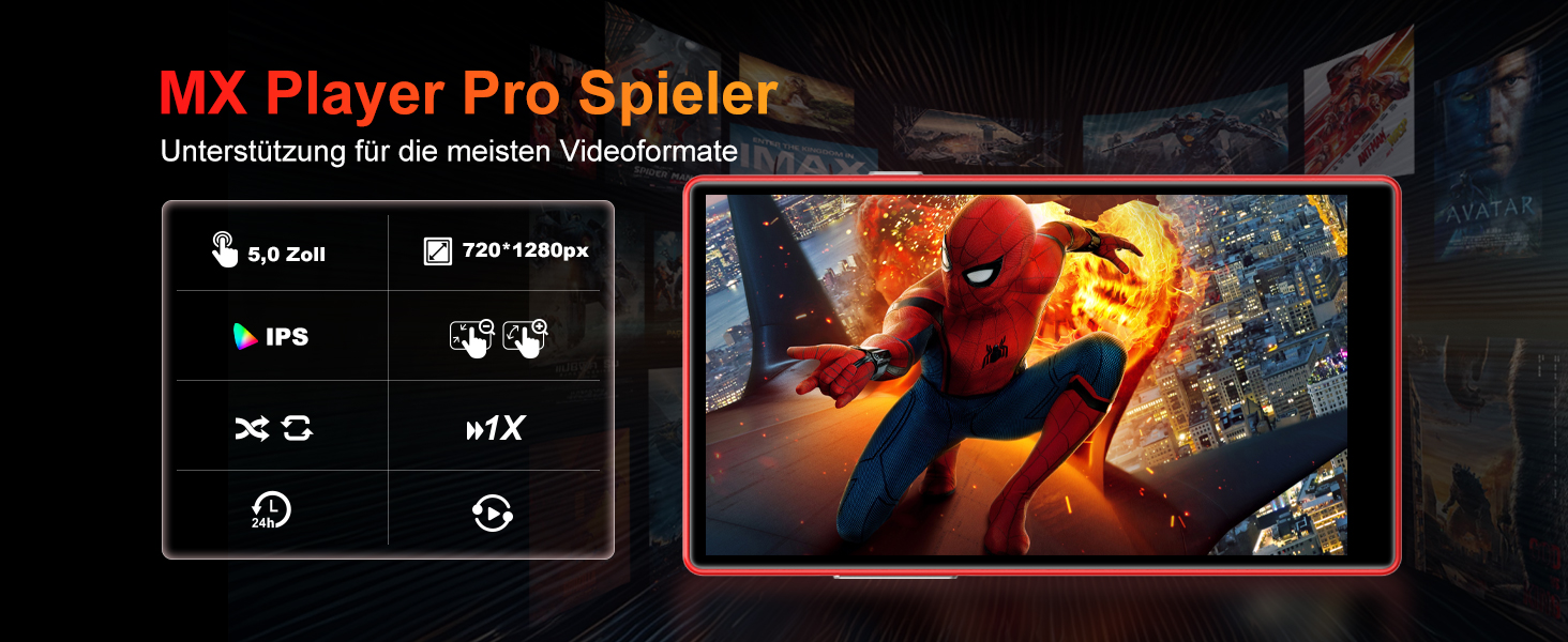 MP3 плеєр Oilsky 160GB з Bluetooth, WiFi, Android 13, 5