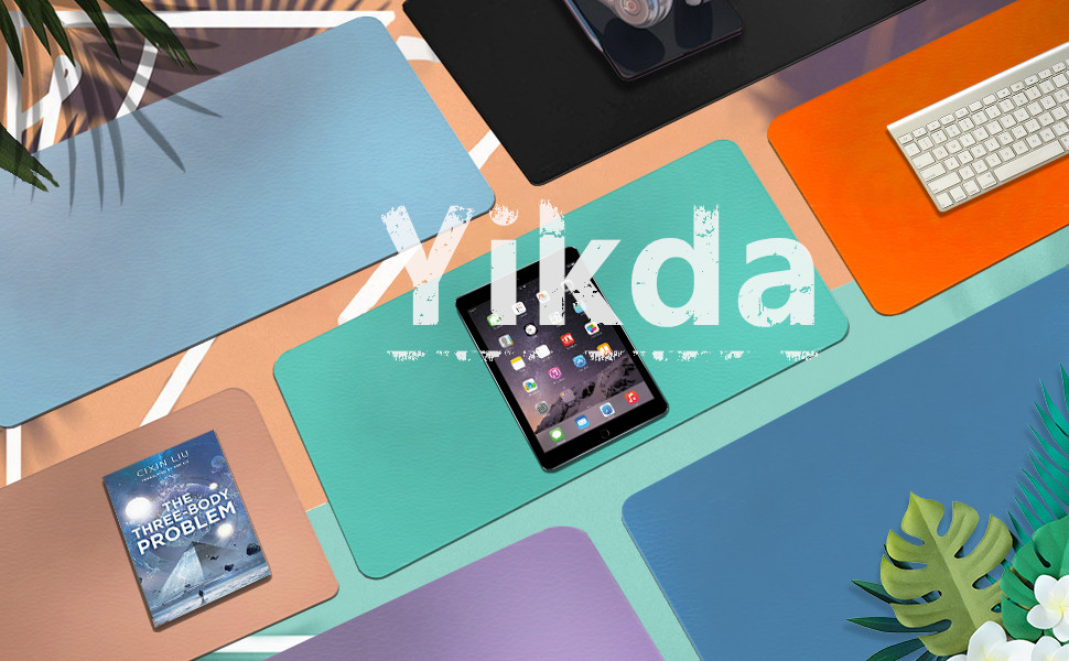 Килимок для столу Yikda з PU-шкіри, розмір 90x43 см (червоний/королівський синій, рожевий/фіолетовий)