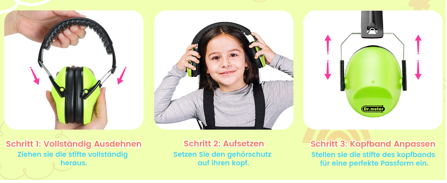 Навушники для захисту від шуму Dr.meter для дітей, блакитні. Ідеально підходять для дітей з аутизмом, для повсякденного використання, спорту та заходів.