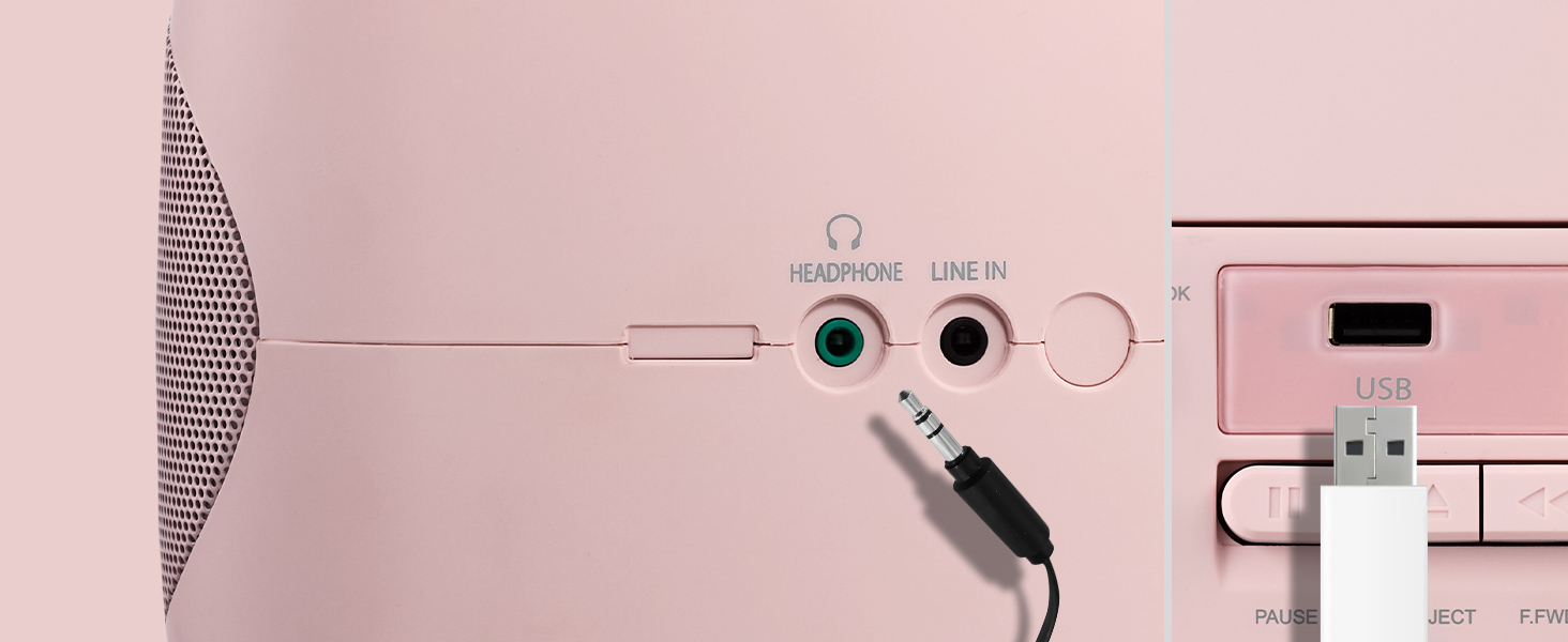 MEDION DRX-1 Plus Boombox: Портативна радіосистема з DAB+, Bluetooth, CD-плеєром, MP3, касетним провідником, AUX, акумулятором та мережевим живленням, зелений/рожевий колір