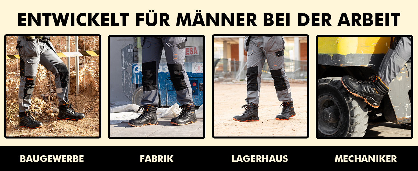 Чоловіче робоче взуття Black Hammer 8844Sicherheitsschuh, чорний, 42 EU