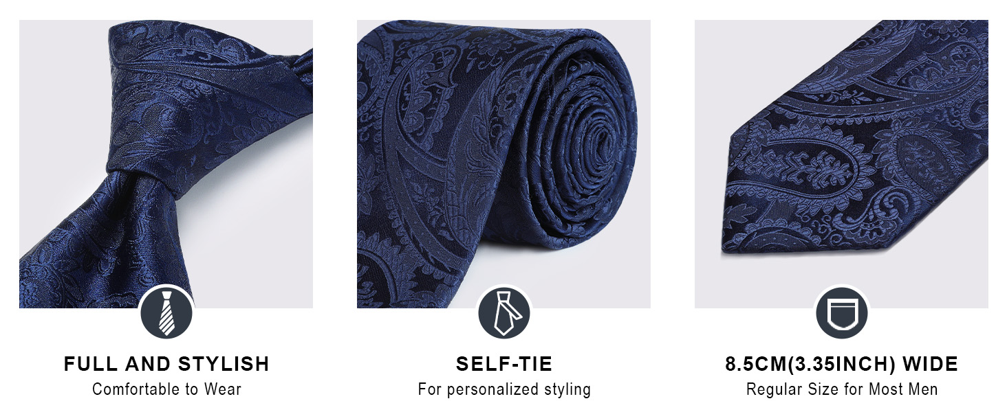 Чоловіча краватка Enlision Paisley, комплект з нагрудною хусткою та запонками, формальна, бізнес, червоно-чорна