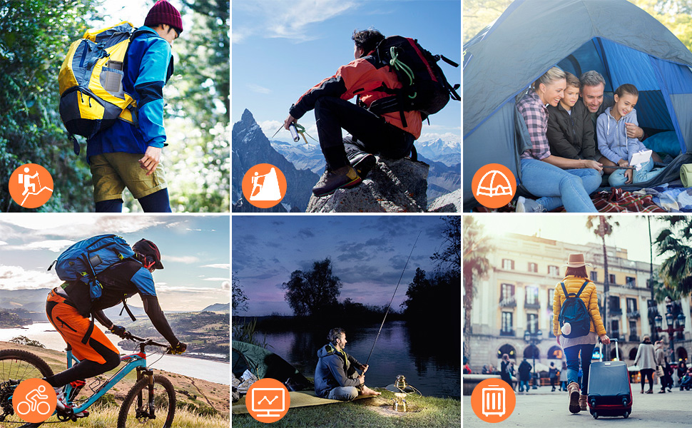 Портативний зарядний акумулятор Power Bank 26800mAh з сонячною панеллю, 15W PD3.0A USB-C, 5 виходів, LED-ліхтарик, для кемпінгу, сумісний з iPhone, Huawei та ін.