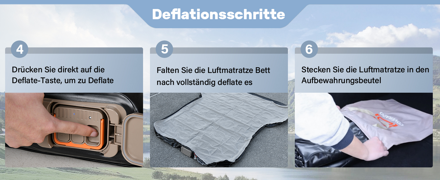 Автоматичний надувний матрац для заднього сидіння авто Coverado - з вбудованим насосом та подушками. Універсальний, підходить для більшості авто та SUV.