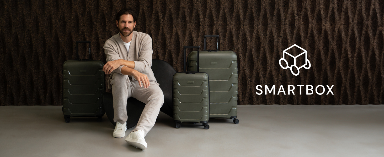 Чемодан тріумф SMARTBOX Olive L (76 см), розширюваний, 111-120 л, поліпропілен, 4 колеса, TSA-замок, 4.2 кг