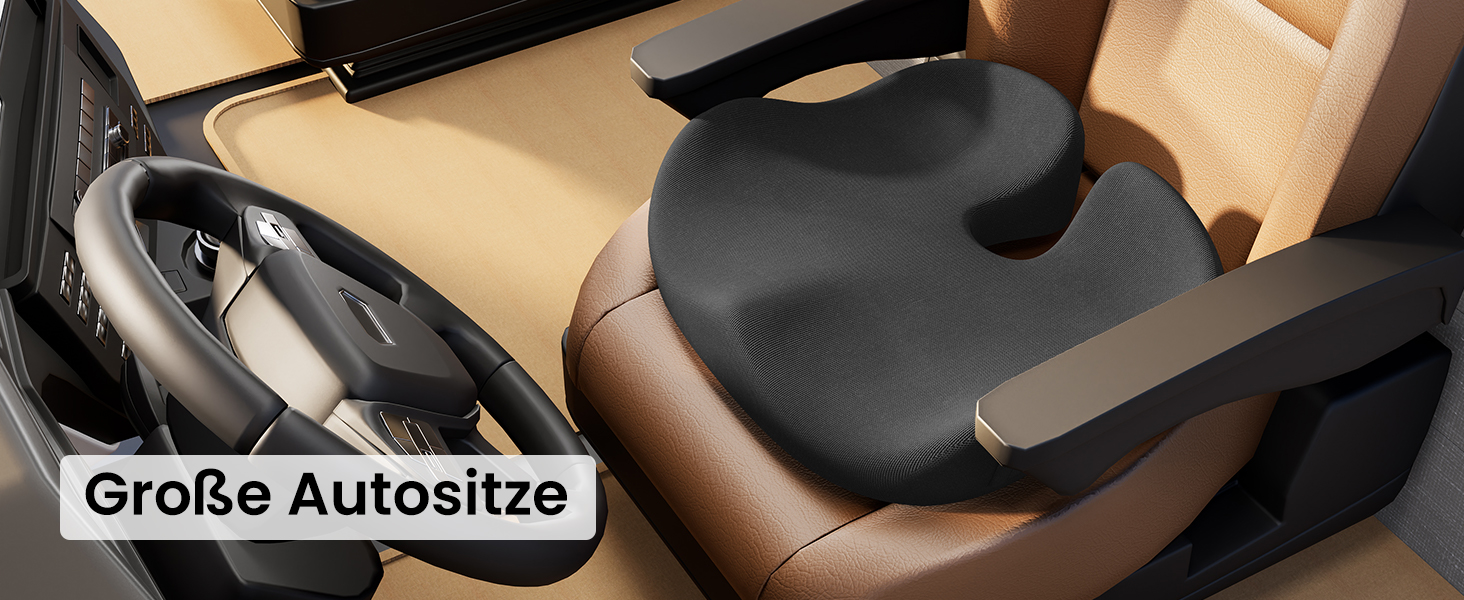 Крісло-подушка ProtoArc для офіса та авто, X-Large, з пам'яті ефектом, чорний, ергономічна підтримка спини