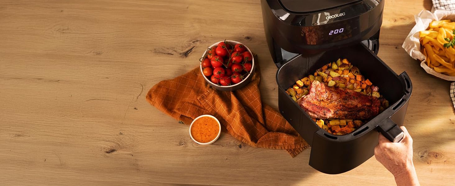 Фритюрниця Cecotec Cecofry Absolute 7600 7.6л, 2000 Вт, Цифрова, PerfectCook, Чорна