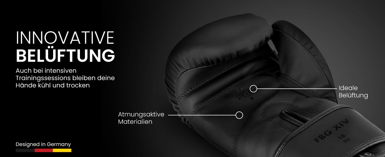 Боксерські рукавички FIGHTR® - Максимальний захист та стабільність | Для боксу, ММА, муай-тай та кікбоксингу | Розміри 8-16 oz, з сумкою 12 oz All Black