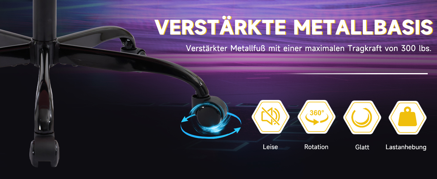 Ігрове крісло SUKIDA Ergonomic Gaming Chair з підніжкою та підтримкою попереку, комп'ютерне офісне крісло (Чорно-жовте)