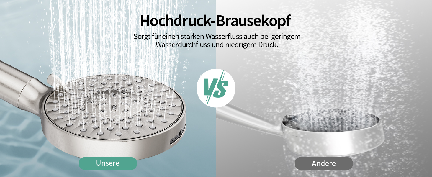 Душова лійка SR SUN RISE з фільтром, шлангом та картриджами, 9 функцій, високий тиск, для жорсткої води, видаляє хлор, важкі метали, бактерії.