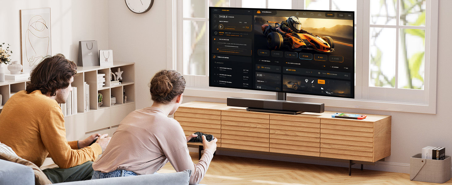 Підставка для телевізора Perlegear: поворотна, для OLED/LCD/LED, 26-60 дюймів, до 40 кг, VESA 400x400 мм, регулювання висоти