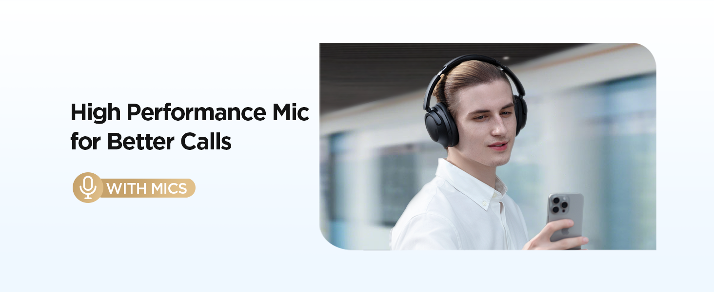 1MORE SonoFlow Pro - Бездротові навушники Over-Ear з активним шумозаглушенням, LDAC, Hi-Res Audio, Bluetooth 5.4, 100 годин роботи, швидка зарядка, 3.5 мм кабель, AI шумозаглушення (Чорний)