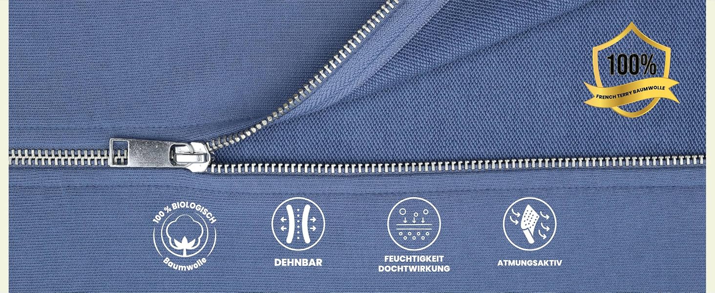 Унісекс худі на блискавці SoftSpun зі 100% бавовни, вінтажний індиго, розмір M