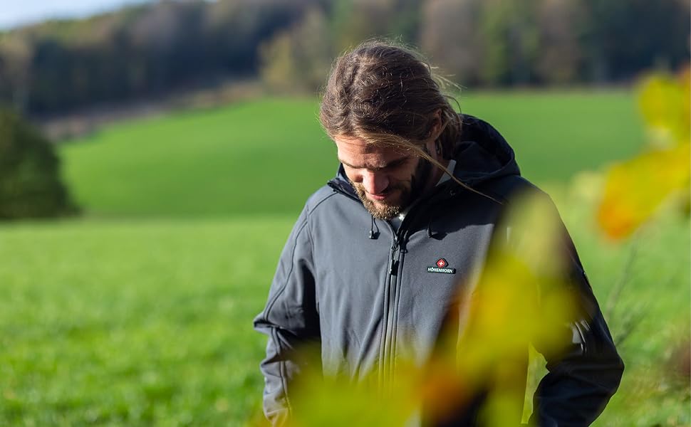 Чоловіча куртка Softshell Höhenhorn Altus для активного відпочинку, водовідштовхуюча, колір Midnight-Black, розмір L
