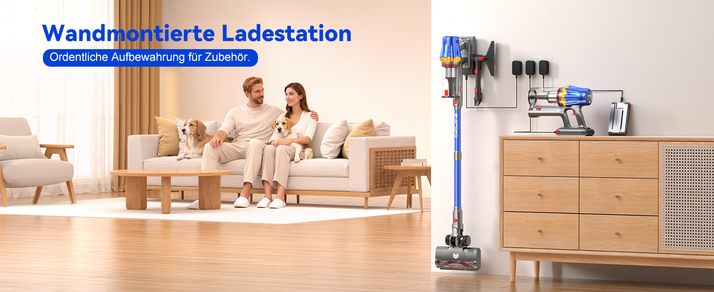 Бездротовий акумуляторний пилосос H9 58000Pa/650W з LED-екраном та турбощіткою для тварин, килимів та твердих підлог (блакитний)