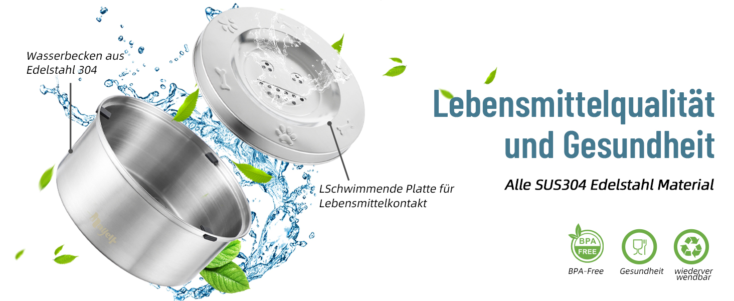 Нержавійна миска для води для собак без облизування, 1л, анти-облизування, неслизька, з захистом від протікання, для маленьких та середніх собак