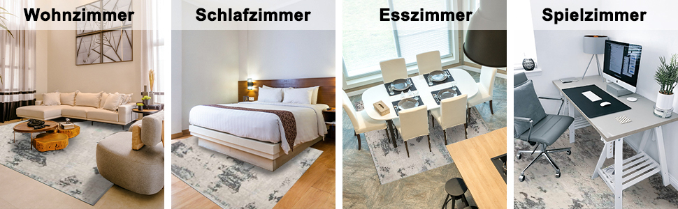 Килимок з коротким ворсом для вітальні: абстрактний дизайн, великий, м'який, неслизький, сірий, декор для вітальні, спальні, їдальні (120x160 см, 200x300 см, прямокутний, бежевий/багатобарвний)