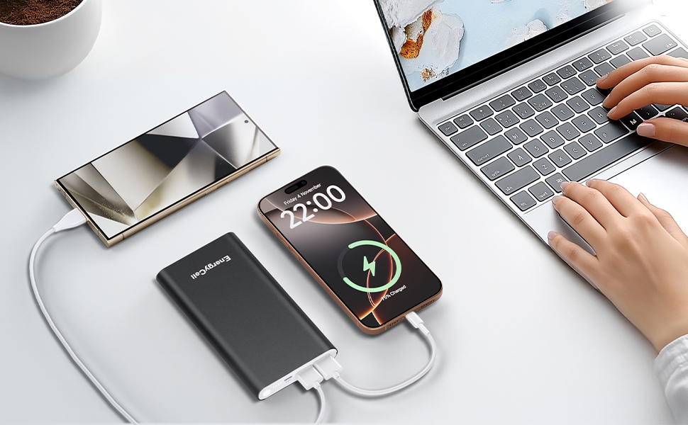Power Bank Pilot 4GS 12000mAh Чорний: портативний зарядний пристрій для iPhone, Samsung, Huawei та інших пристроїв