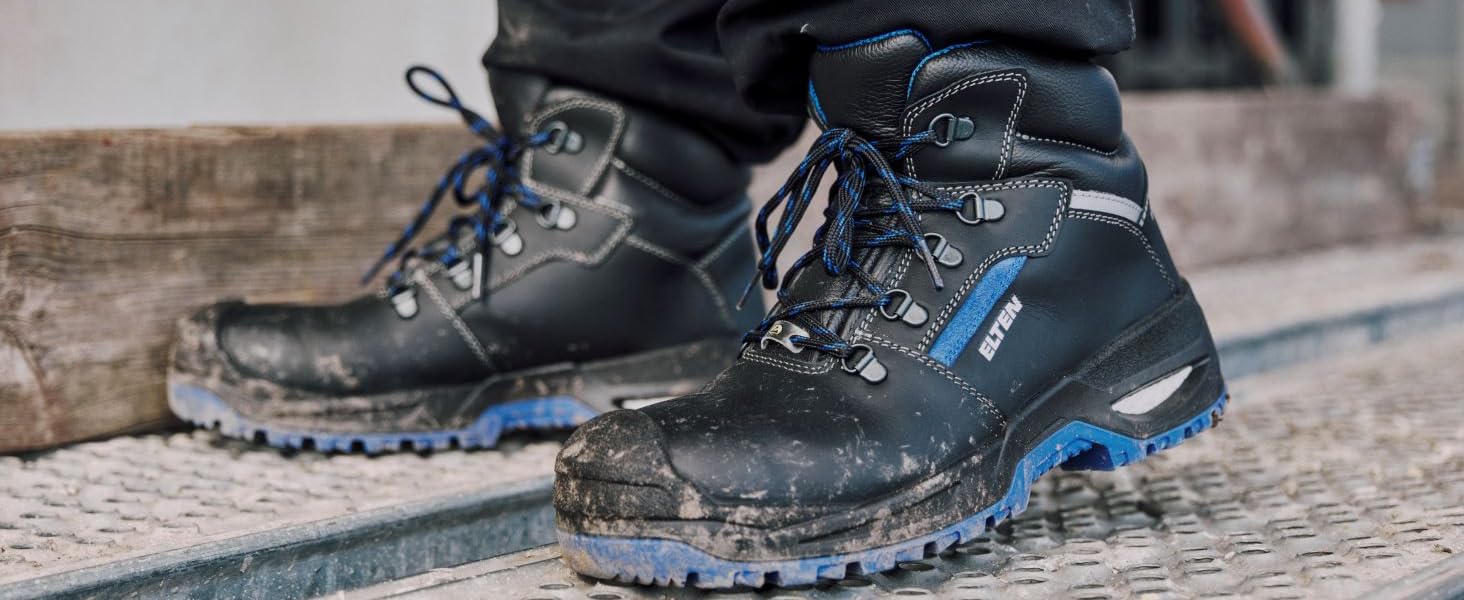 Робочі черевики ELTEN Reaction XXT Low ESD S3S, шкіряні, для жінок та чоловіків, з пластиковою капою, легкі, міцні, 46 EU