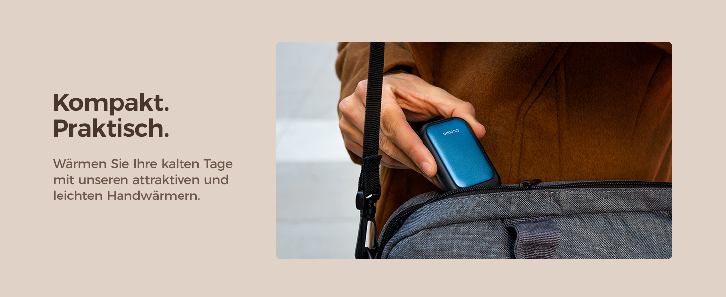 Електричні грілки для рук OCOOPA UT4 Young Flora Flamme, 5000mAh, 2 шт. - Компактні, Водонепроникні, Швидкий нагрів, USB, для зими та активного відпочинку