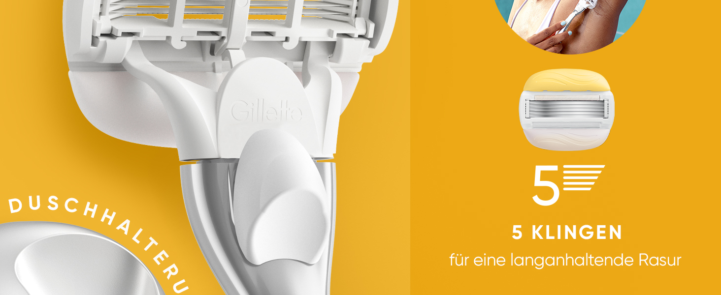 Жіноча бритва Gillette Venus Pro Comfortglide з ароматом кокоса, срібляста (бритва + 6 змінних касет)