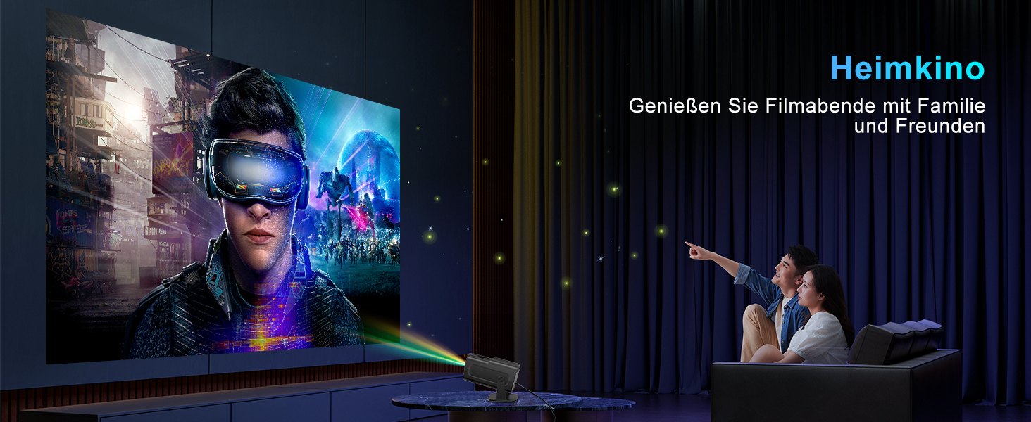 Проектор Sala320max P92Max: 4K, 1080P, WiFi, Bluetooth 5.2, Android 13, Netflix, YouTube, Prime Video, Автофокус