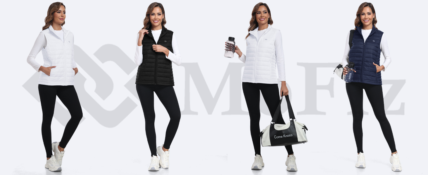 Легка жіноча жилетка MoFiz без рукавів: ідеальна для активного відпочинку, туризму та подорожей. Чорний колір, розмір M