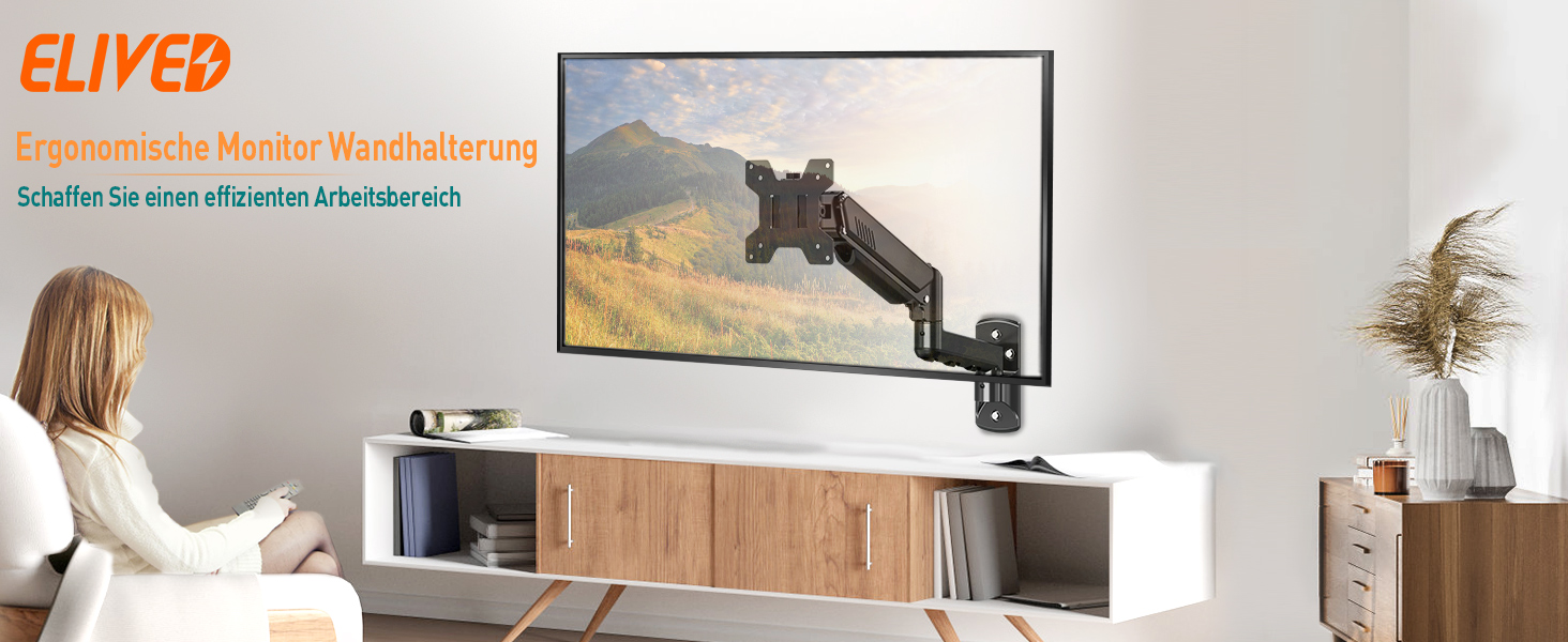 Кріплення для монітора ELIVED EV023A: газліфт, 13-32