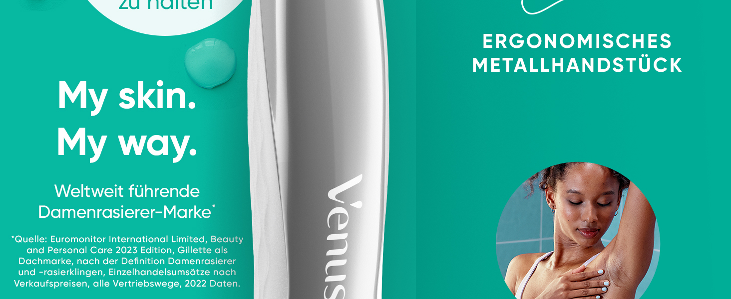 Жіноча бритва Gillette Venus Pro Comfortglide Sensitive для чутливої шкіри, срібляста (бритва + 6 змінних касет)