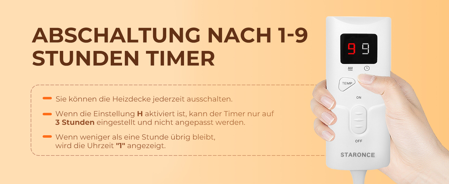Електрична ковдра StarOnce 160x140 см для двоспального ліжка з 10 рівнями нагріву, автовимкненням, 2 пультами та захистом від перегріву. Можна прати в машині. Біла (150x80 см)