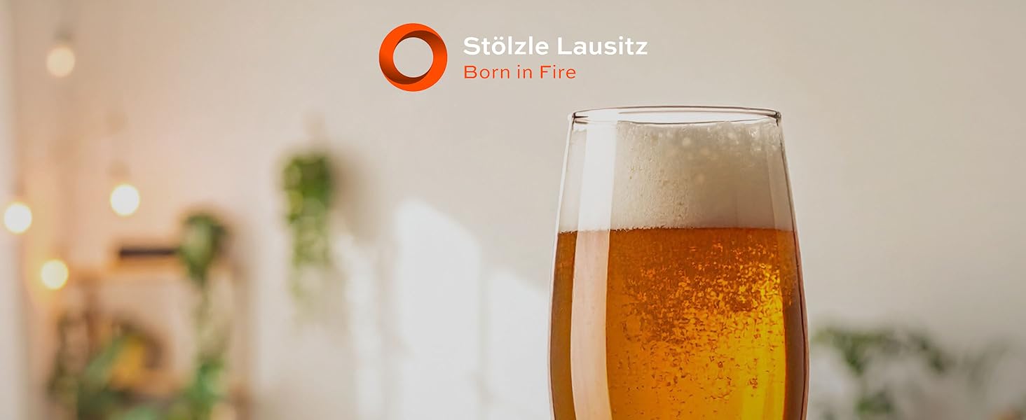 Набір пивних келихів Stölzle Lausitz Iserlohn 6 шт, 400 мл – для Pilsner та іншого пива – Кришталеві келихи, виготовлені в Німеччині