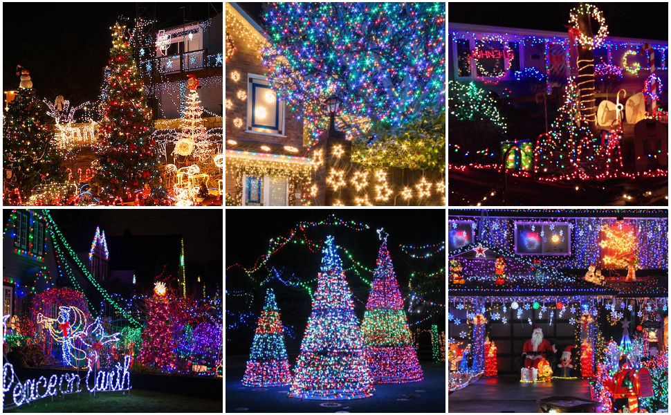 LED-гірлянда для дому та вулиці, 10м, 100 LED, святкова прикраса, вологостійка, 8 режимів світіння, таймер, гірлянда на ялинку (тепле біле світло)