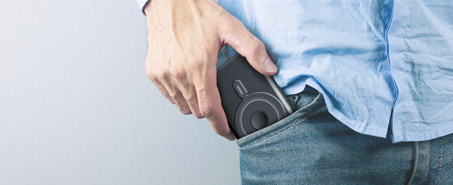 Power Bank Magsafe 10000mAh з USB-C, 20W PD, бездротова зарядка для iPhone, Apple Watch, AirPods (Чорний)