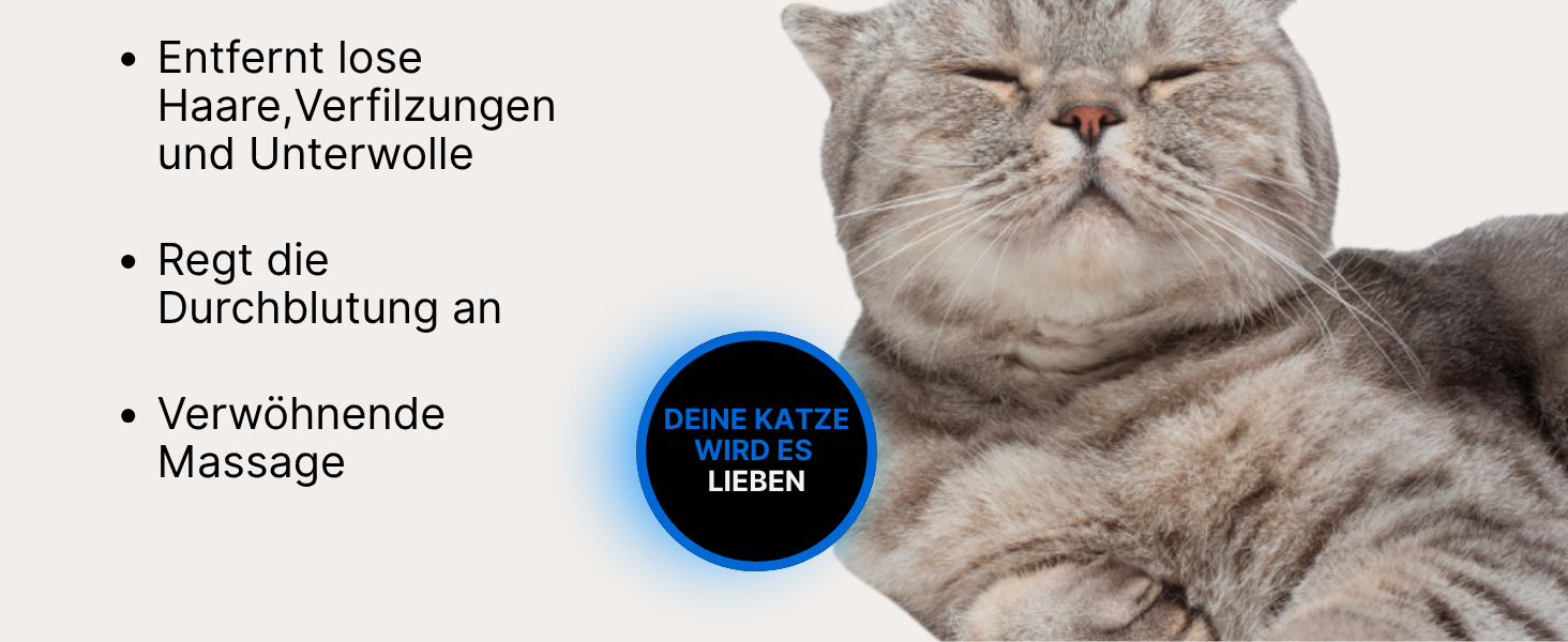 Pretty Paw® Profi Набір для догляду за котами: щітка та аксесуари для грумінгу | Безпечна та гігієнічна | Підходить для короткої та довгої шерсті
