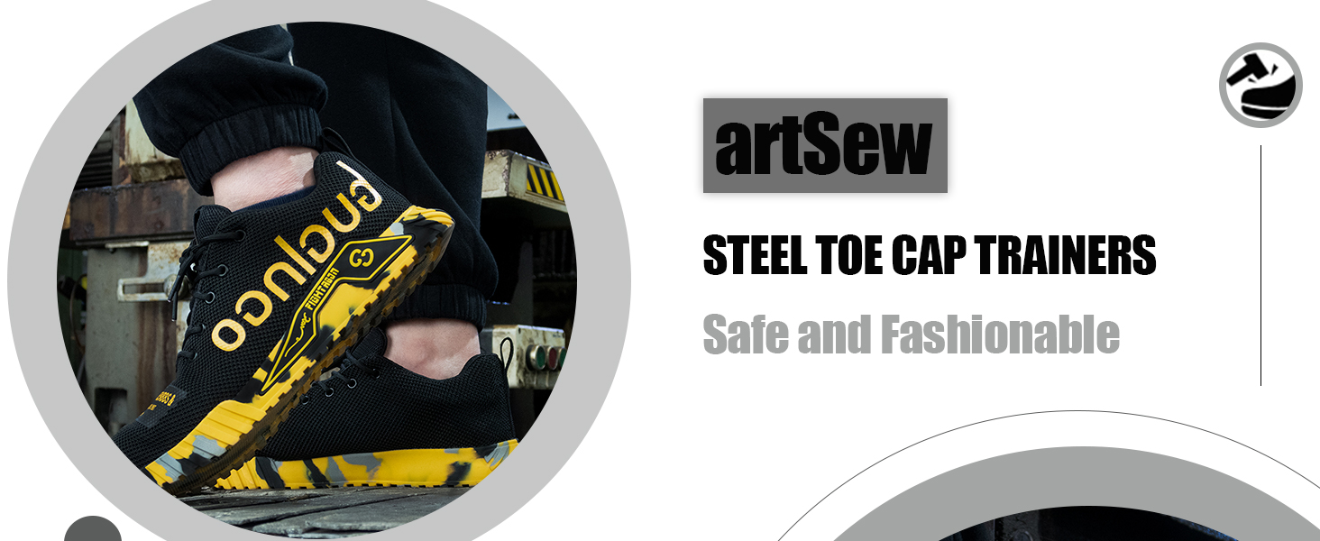 Чоловічі робочі черевики з металевим носком. Легкі, дихаючі, зручні. Захисні черевики для будівництва, сільського господарства. Антиковзаюча підошва. Світловідбиваючий жовтий колір. Розмір 45 EU