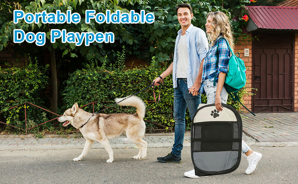 Складана переносна вольєр для цуценят та собак, 74x74x43 см, водовідштовхувальне полотно Oxford, для собак, котів, кроликів