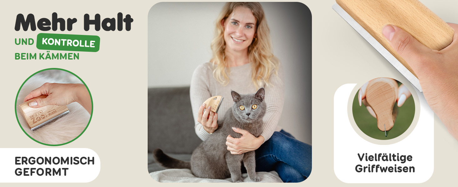 Щітка для собак DR Zoo 'Robbi' - якісна щітка для грумінгу, видаляє підшерсток у собак великих та малих порід